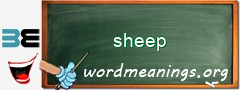 WordMeaning blackboard for sheep